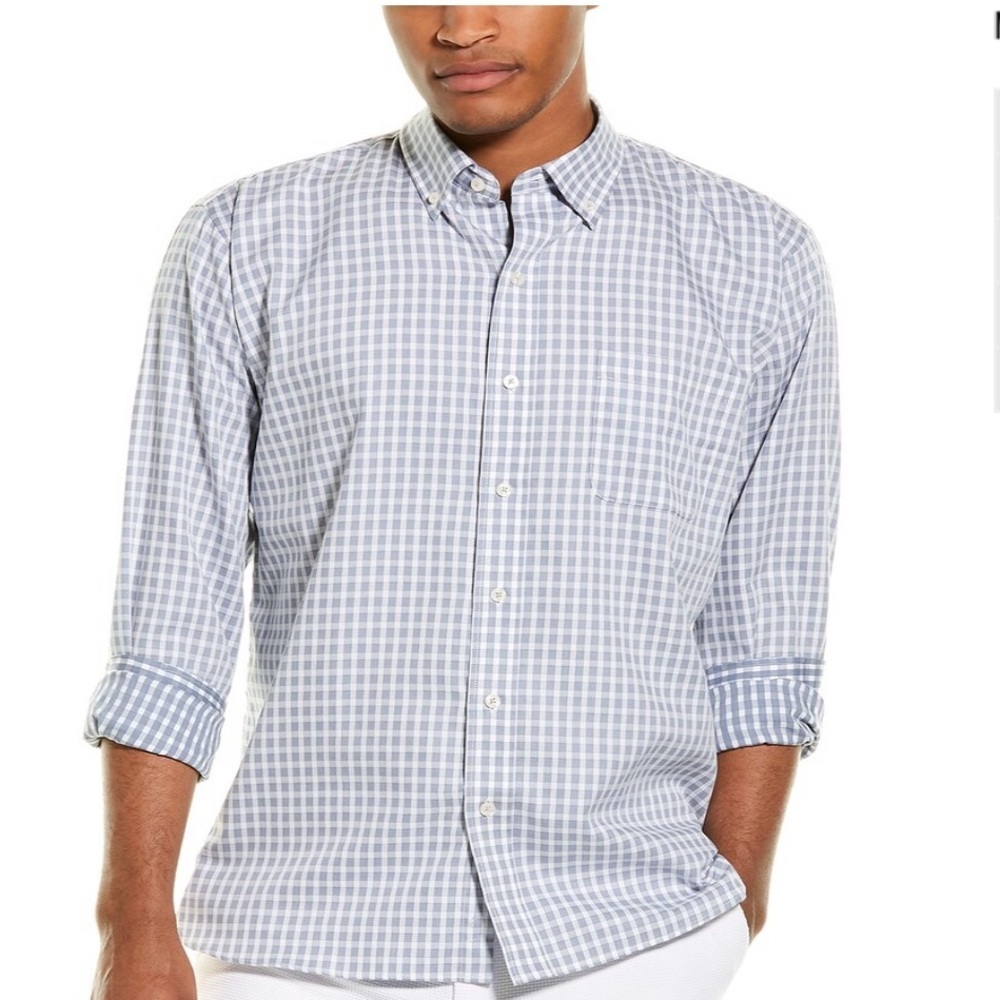 Tyler Boe Men’s checked button up shirt